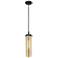 Lincoln 4" Wide Weathered Zinc Cord Hung Pendant With Mercury Shade
