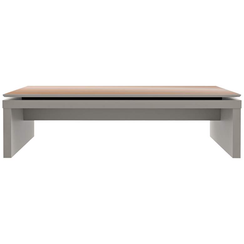 Image 1 Lincoln 47 1/4" Wide Off-White and Maple Cream Coffee Table
