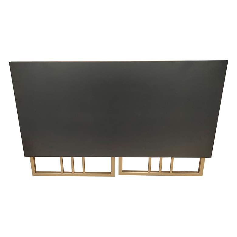 Image 4 Lincoln 48" Wide Matte Black and Gold Rectangular Desk more views