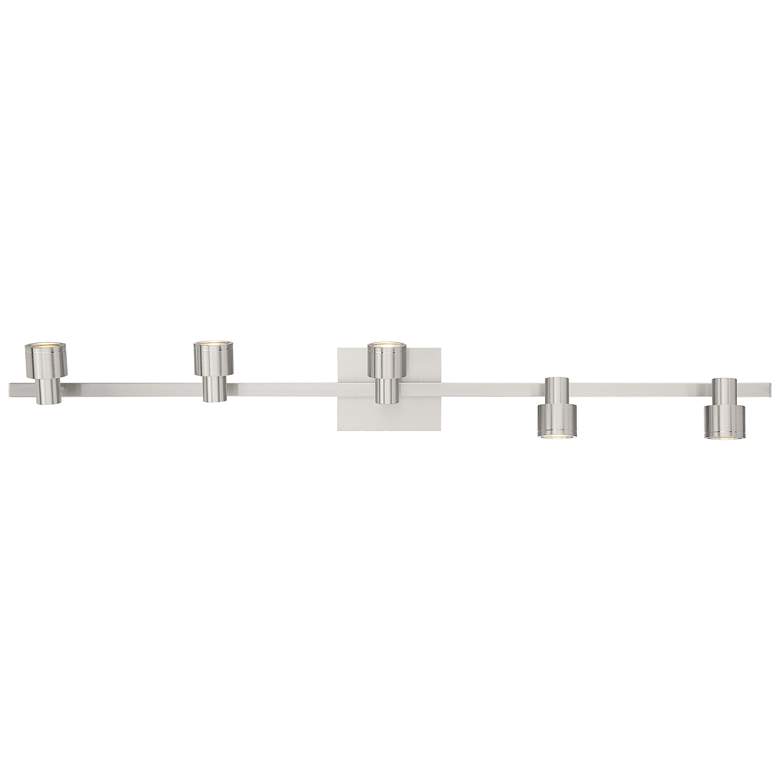 Image 4 Lincoln 5-Light Brushed Steel LED Track Fixture more views