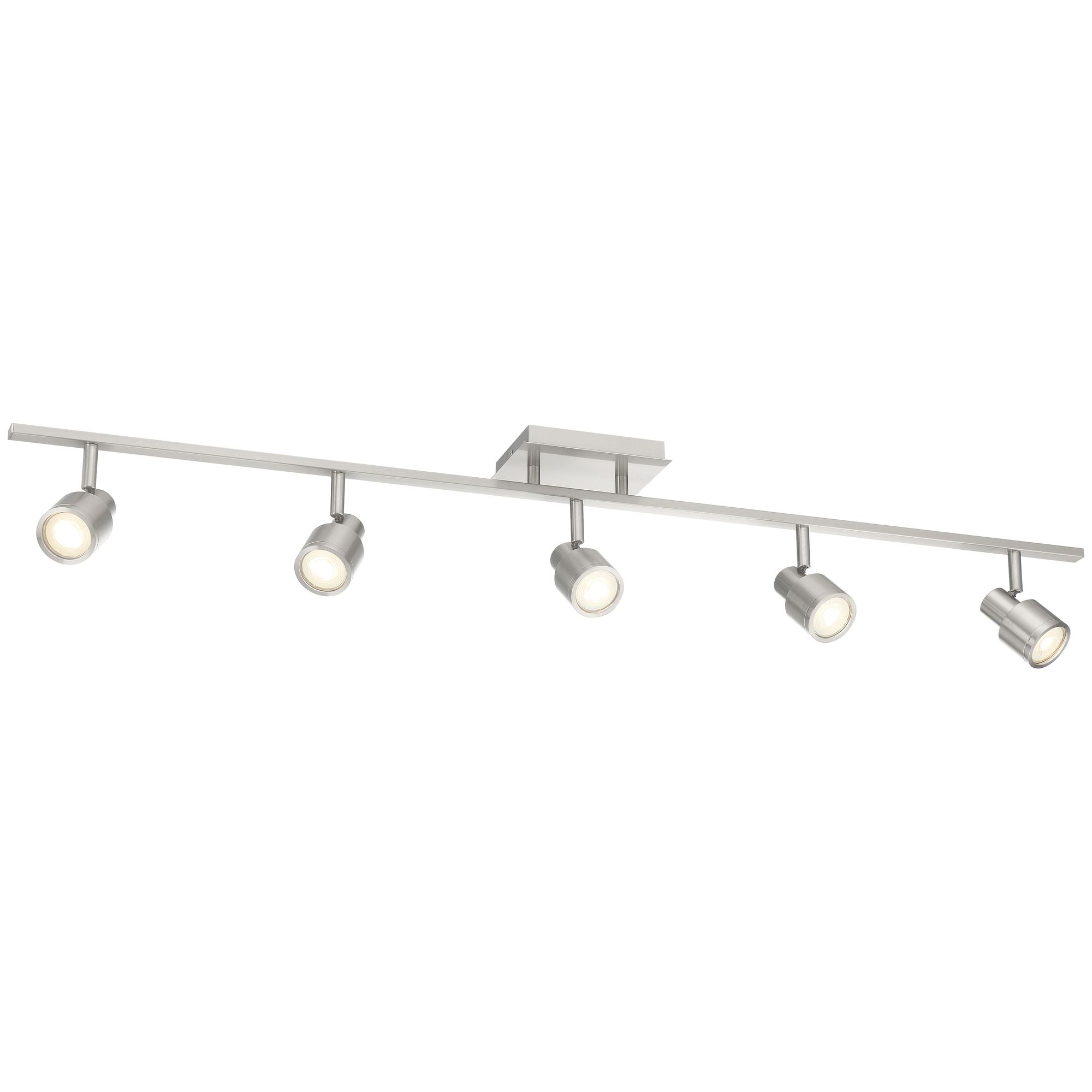 Lincoln 5-Light Brushed Steel LED Track Fixture