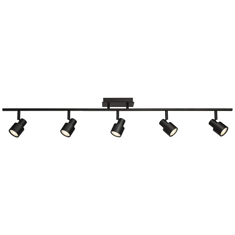 Image 1 Lincoln 5-Light Matte Black Adjustable LED Track Fixture