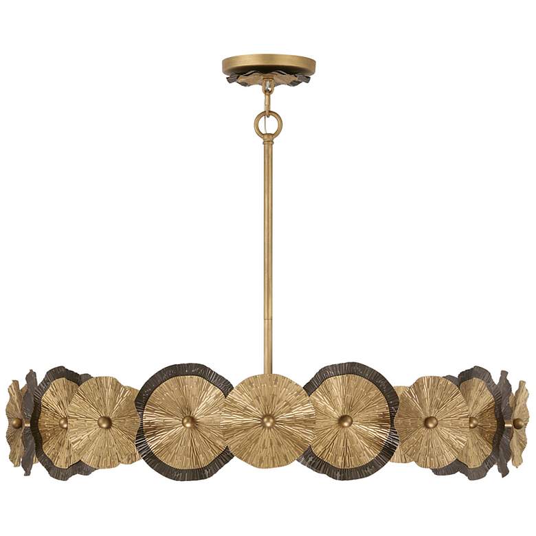 Image 2 Lincoln 5-Light Pendant in Distressed Gold and Bronze by Breegan Jane more views