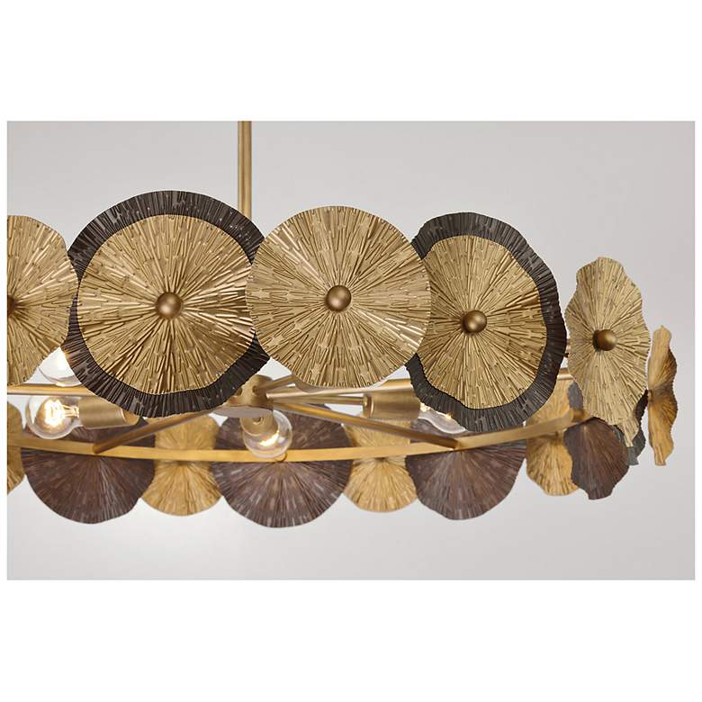 Image 5 Lincoln 5-Light Pendant in Distressed Gold and Bronze by Breegan Jane more views