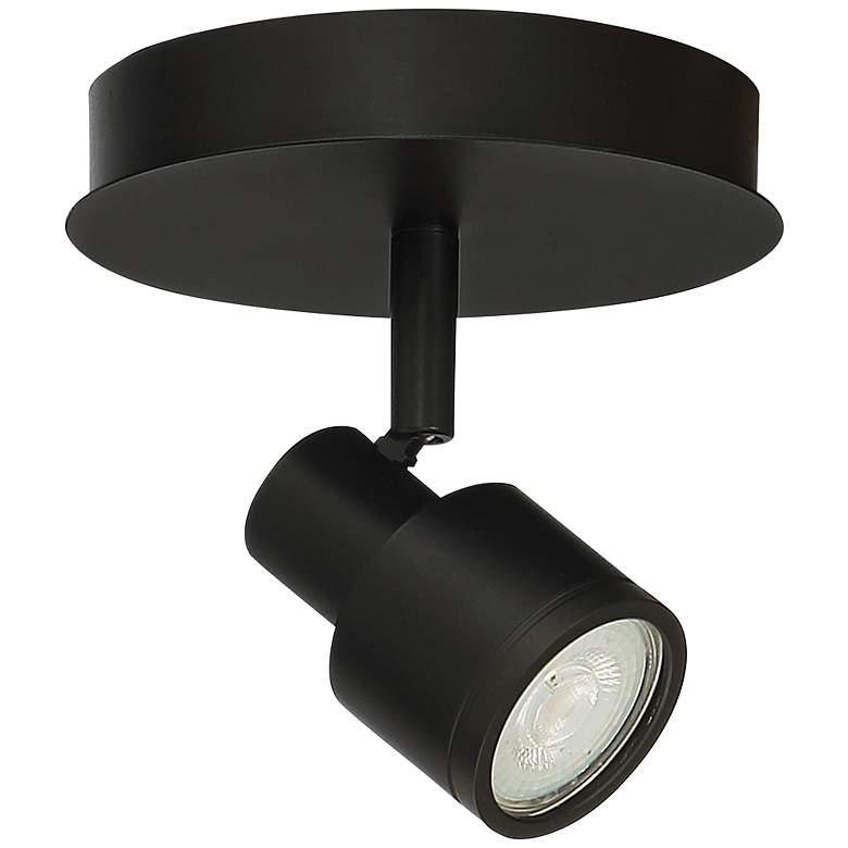 Image 1 Lincoln 6" Wide Matte Black LED Ceiling Light