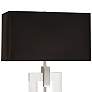 Lincoln Polished Nickel and Crystal Modern Table Lamp with Black Shade