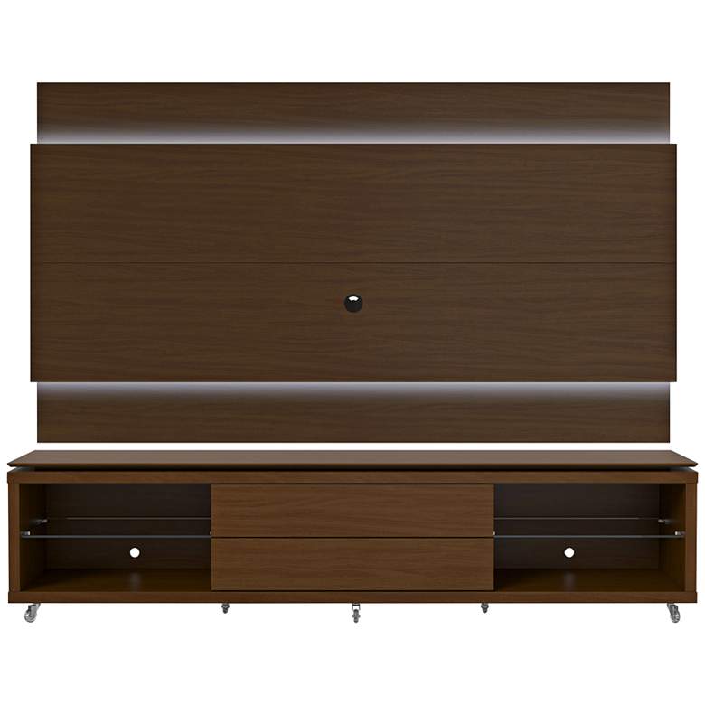 Image 1 Lincoln TV Stand and 2.4 TV Panel in Nut Brown