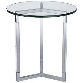 Image2 of Linda 22" Wide Clear Acrylic Round Modern Accent Table