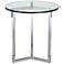 Linda 22" Wide Clear Acrylic Round Modern Accent Table