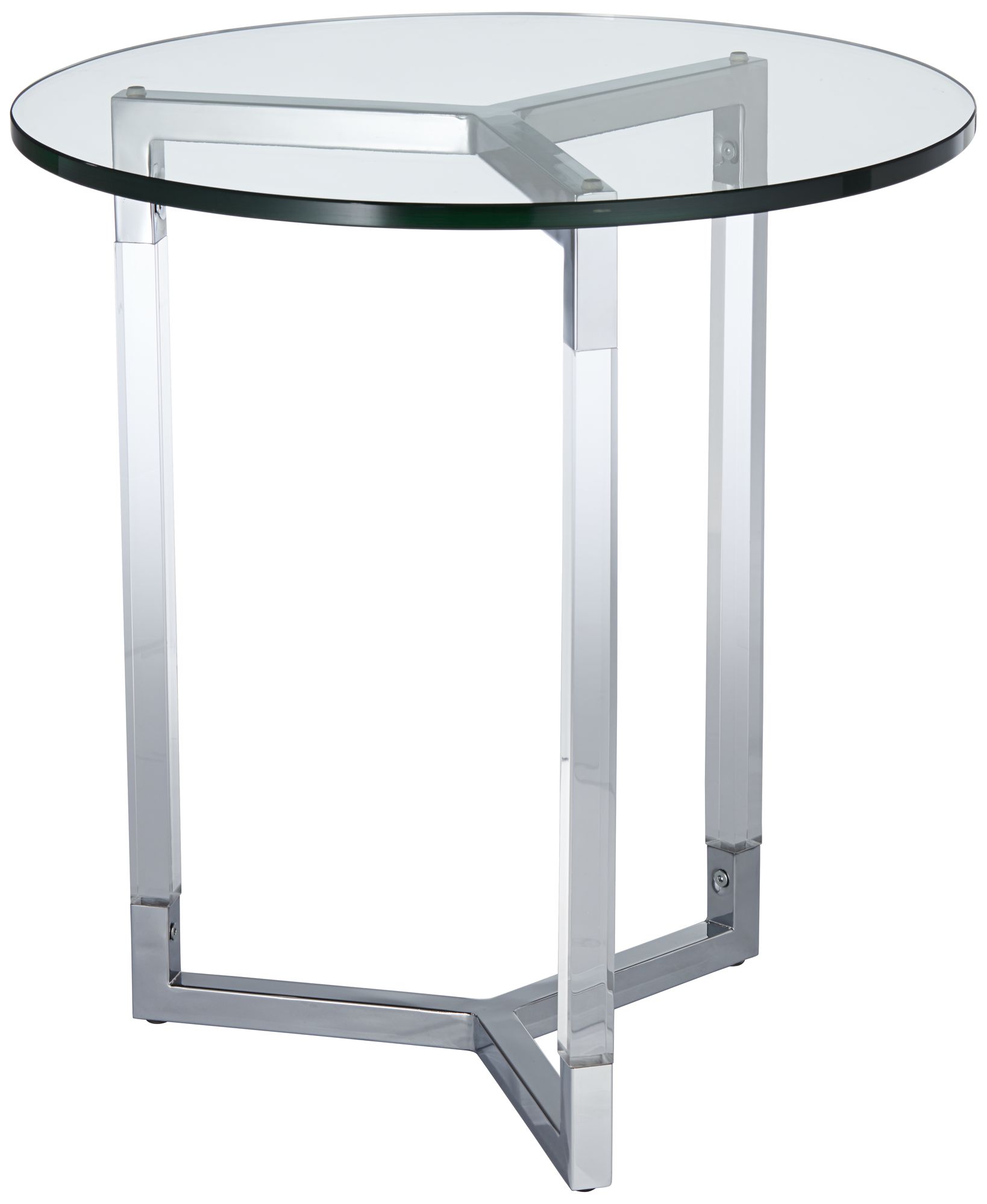 Linda 22" Wide Clear Acrylic Round Modern Accent Table - #32X13 | Lamps Plus