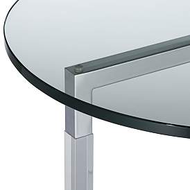 Image5 of Linda 22" Wide Clear Acrylic Round Modern Accent Table more views