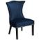 Linda Blue Quilted Back Armless Chair