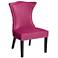 Linda Raspberry Quilted Back Armless Chair