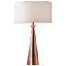 Linda Shiny Copper Metal Accent Table Lamp