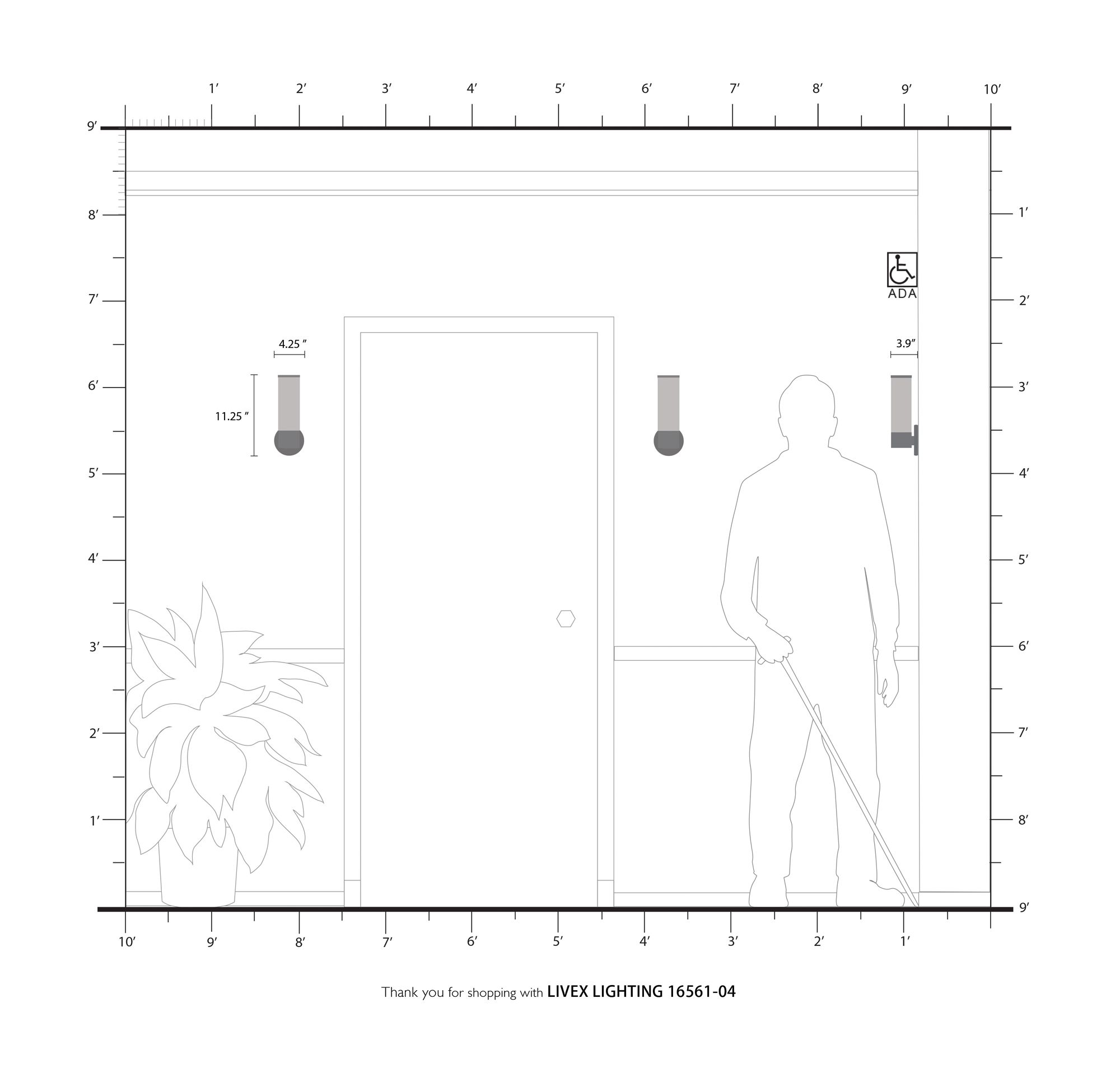Lindale 1 Light Black ADA Single Sconce