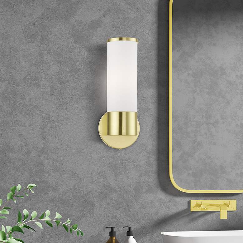 Image 1 Lindale 1 Light Satin Brass ADA Single Sconce