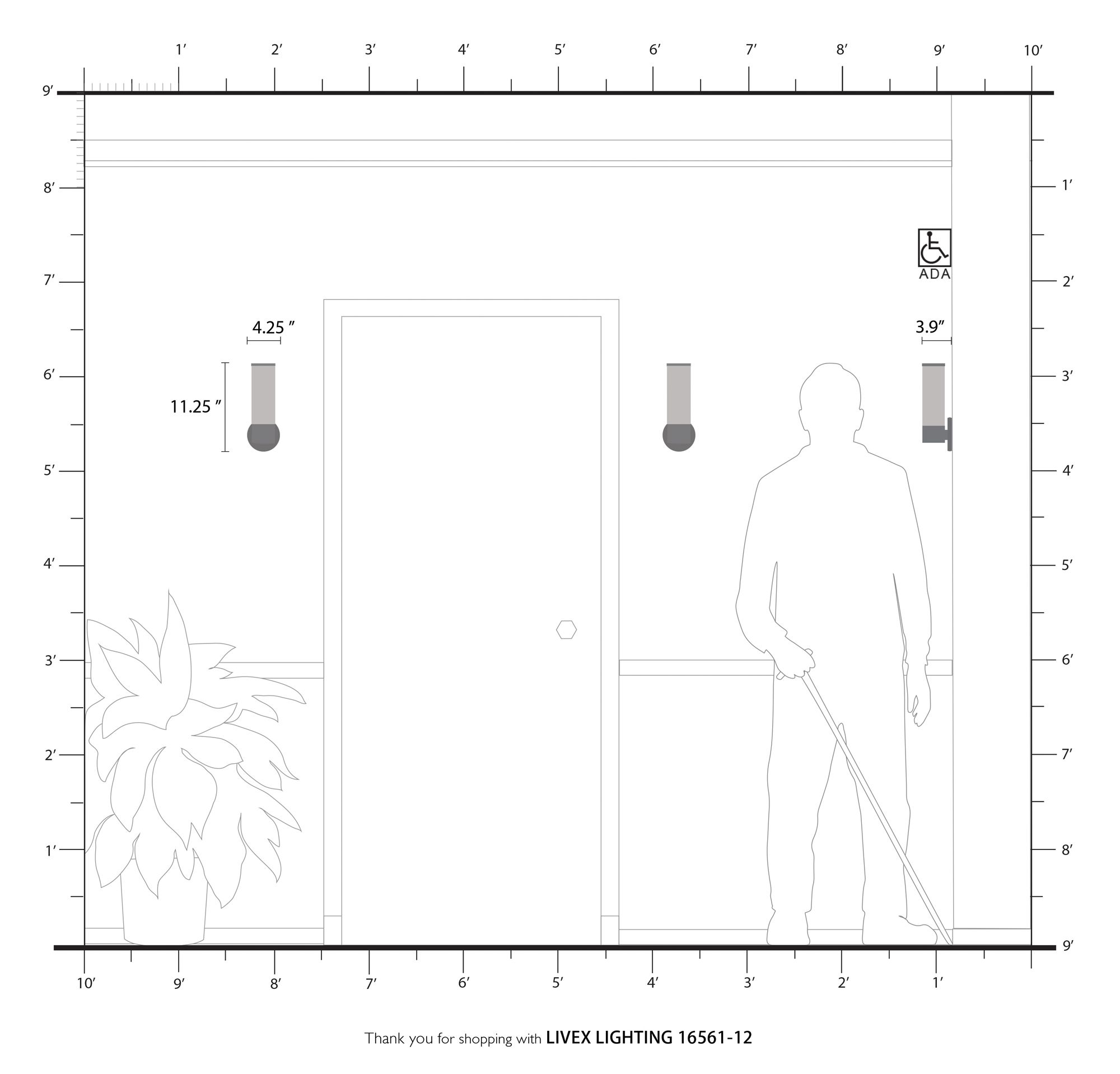 Lindale 1 Light Satin Brass ADA Single Sconce