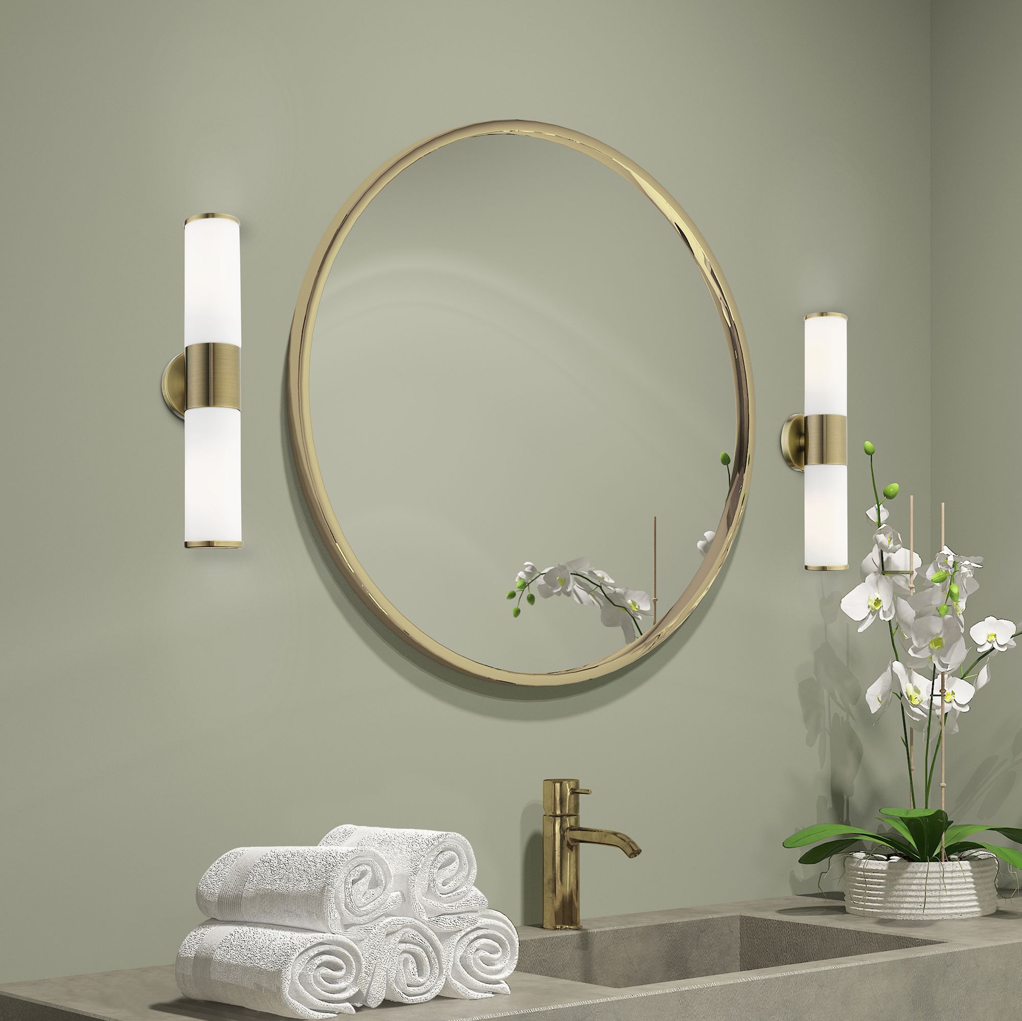 Lindale 18 1/2" High Antique Brass Wall Sconce