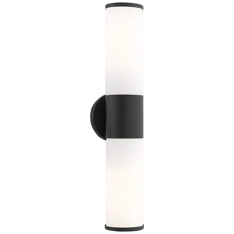 Image 1 Lindale 18 1/2" High Black 2-Light Vanity Wall Sconce