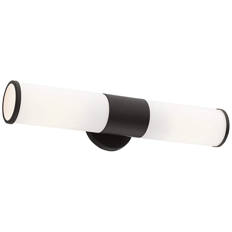 Image 3 Lindale 18 1/2" High Black 2-Light Vanity Wall Sconce more views