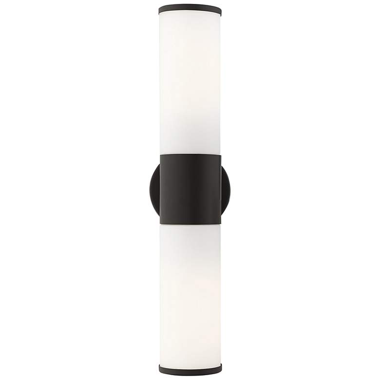 Image 4 Lindale 18 1/2" High Black 2-Light Vanity Wall Sconce more views