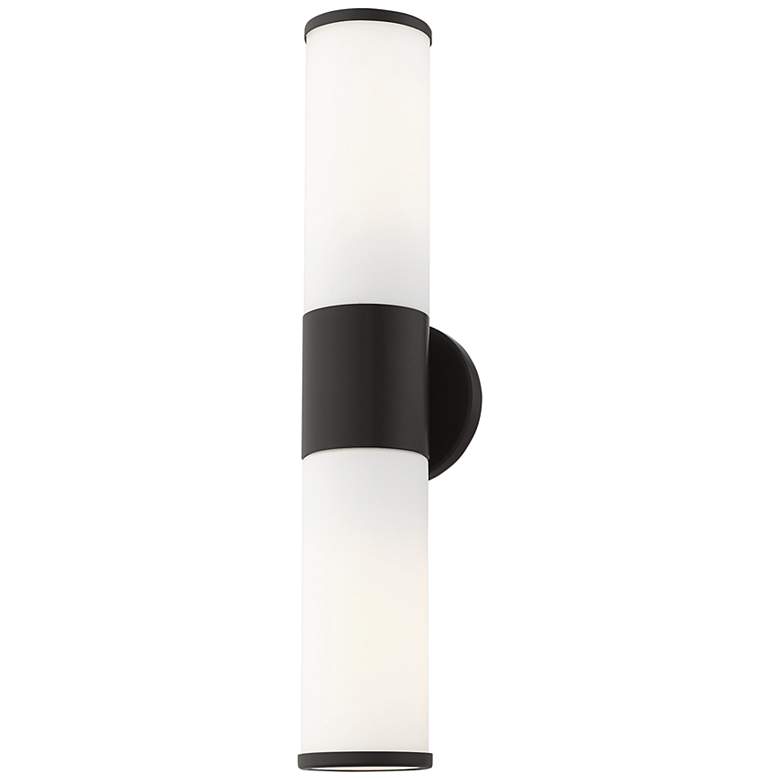 Image 5 Lindale 18 1/2" High Black 2-Light Vanity Wall Sconce more views