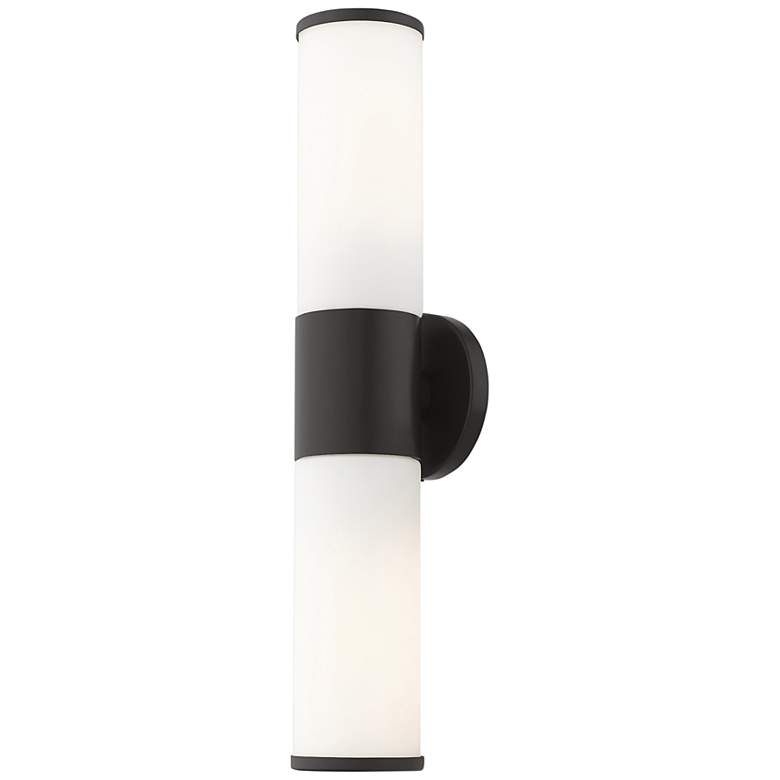 Image 6 Lindale 18 1/2" High Black 2-Light Vanity Wall Sconce more views