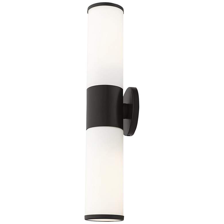 Image 7 Lindale 18 1/2" High Black 2-Light Vanity Wall Sconce more views