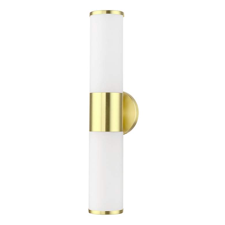 Image 3 Lindale 2 Light Satin Brass ADA Vanity Sconce more views