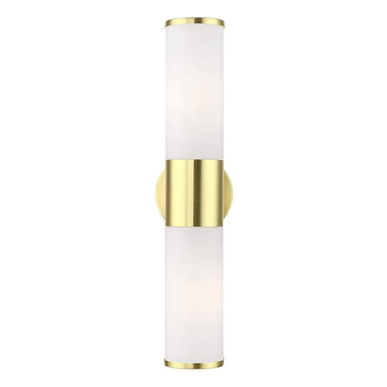 Image 4 Lindale 2 Light Satin Brass ADA Vanity Sconce more views