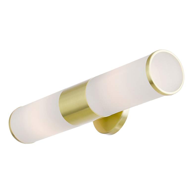 Image 7 Lindale 2 Light Satin Brass ADA Vanity Sconce more views