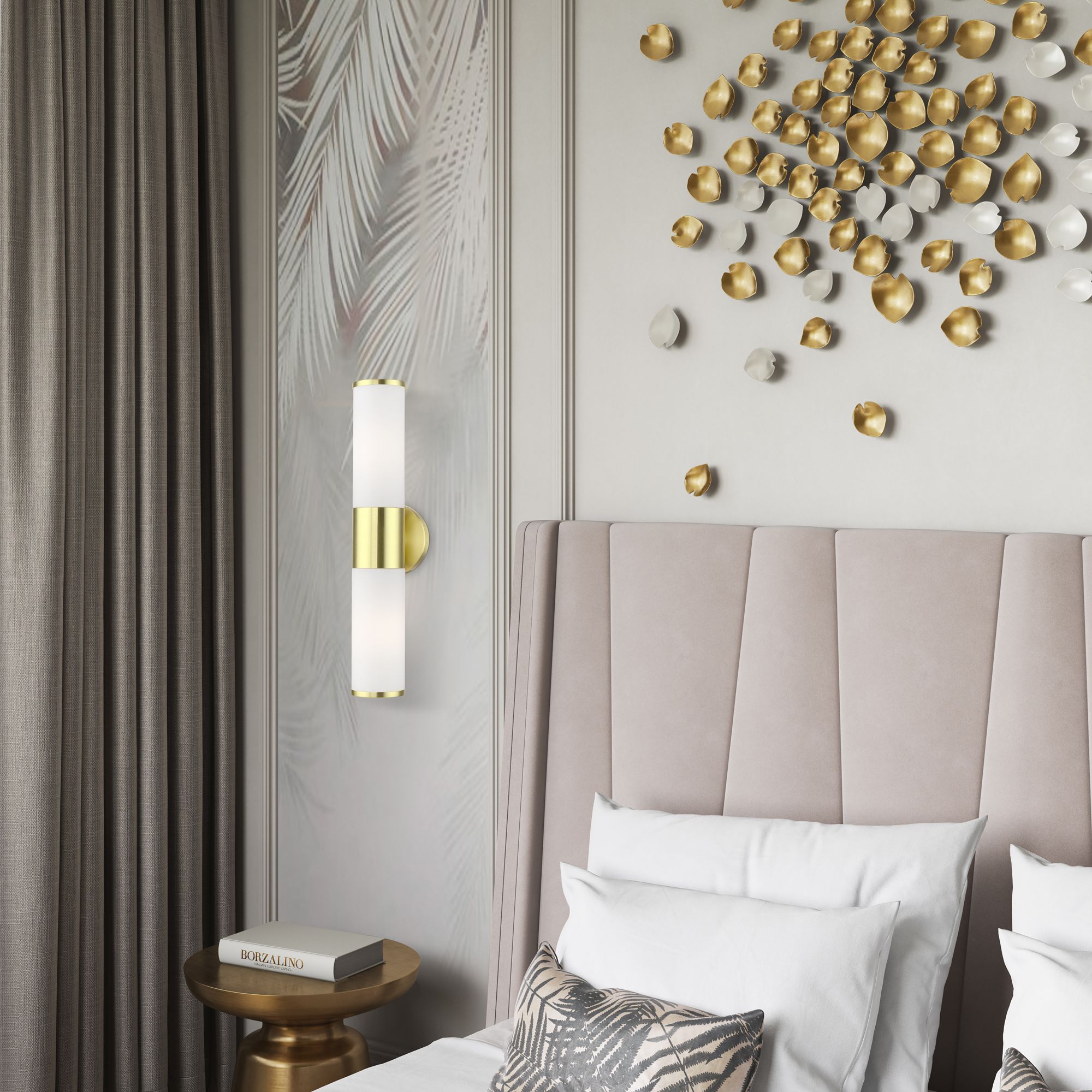 Lindale 2 Light Satin Brass ADA Vanity Sconce