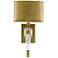 Lindau 15 1/4" High Antique Brass and Crystal Wall Sconce