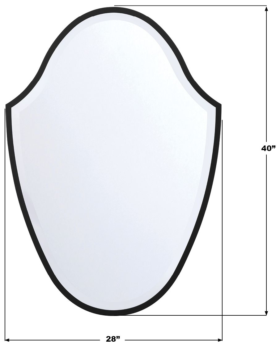 Lindee 28'' Matte Black Mirror