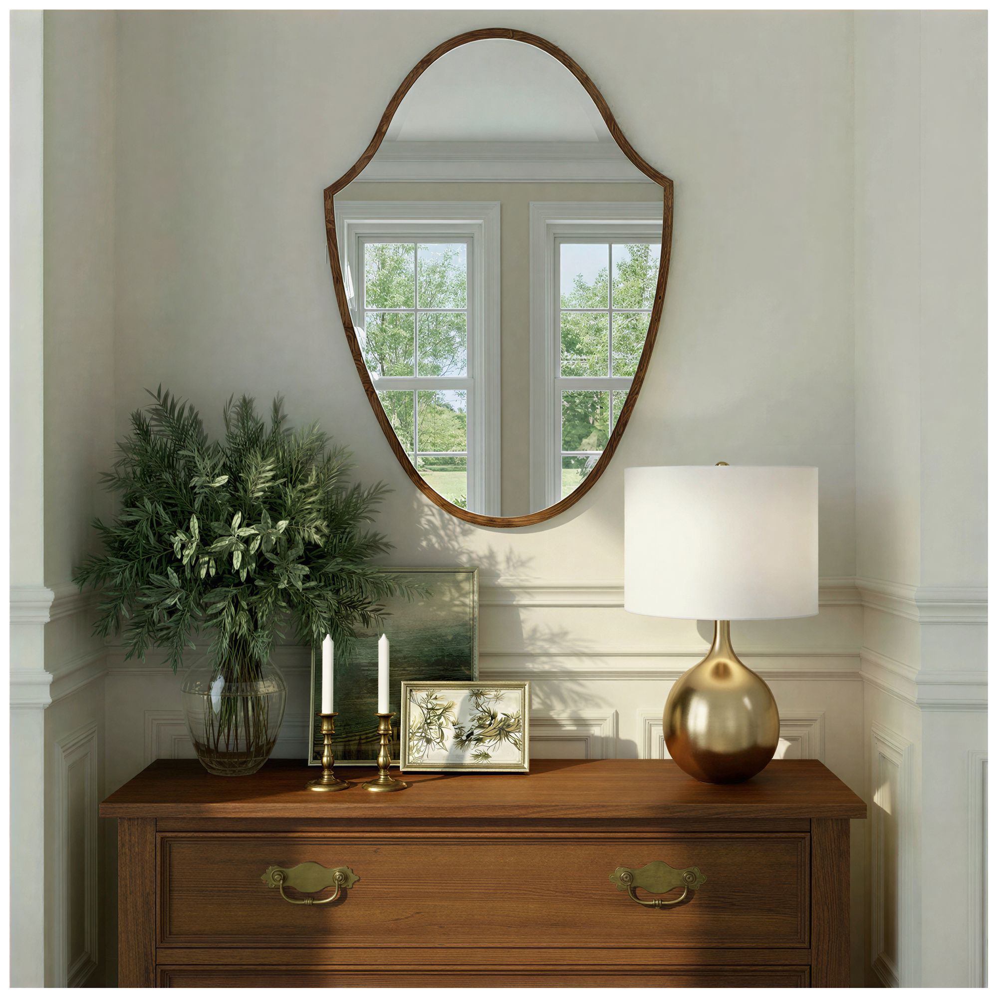 Image 7 Lindee 28'' Wood Veneer Mirror more views