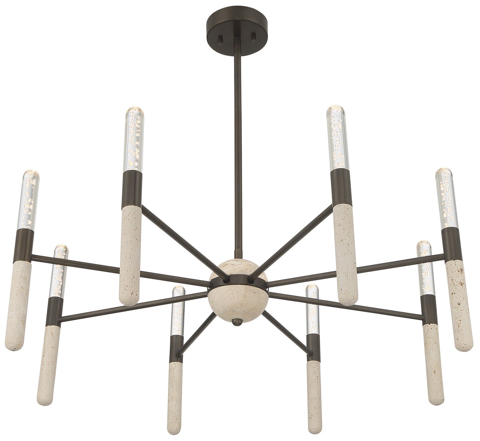 Image 4 Linden 8-Light Chandelier in Mediterranean Bronze more views