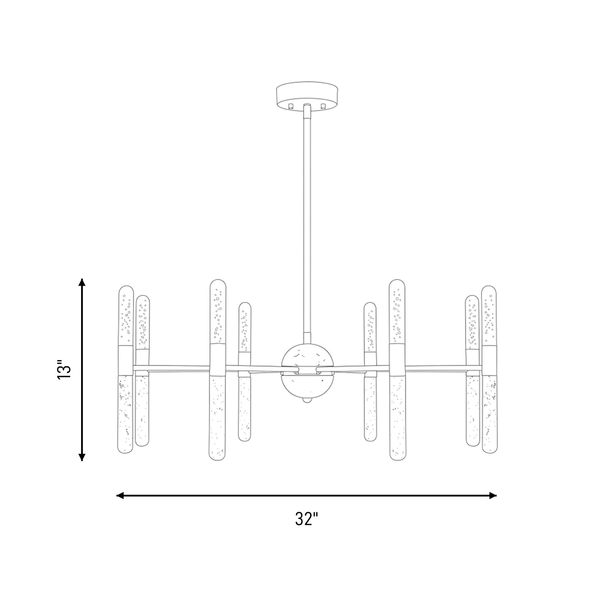 Linden 8-Light Chandelier in Mediterranean Bronze