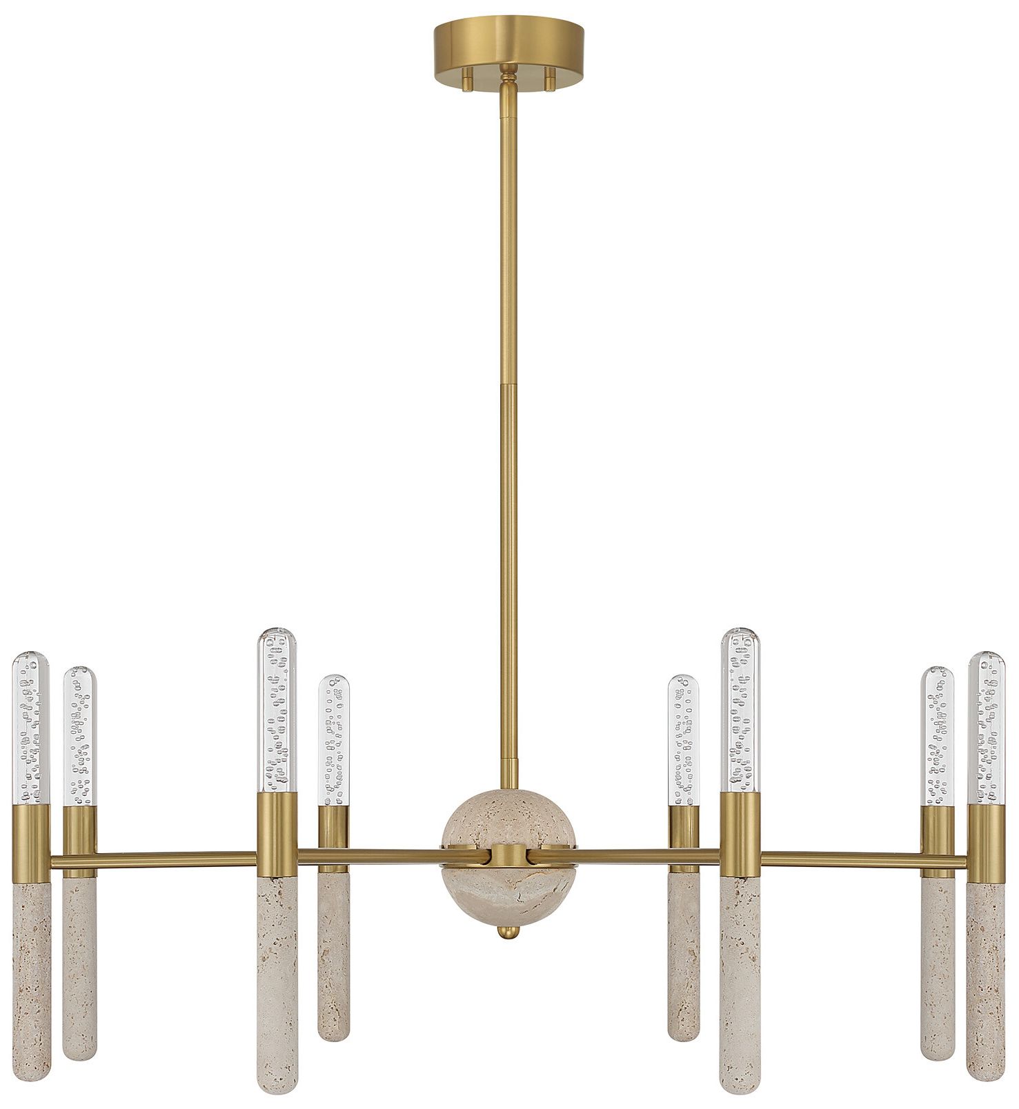 Image 2 Linden 8-Light Chandelier in Warm Brass more views