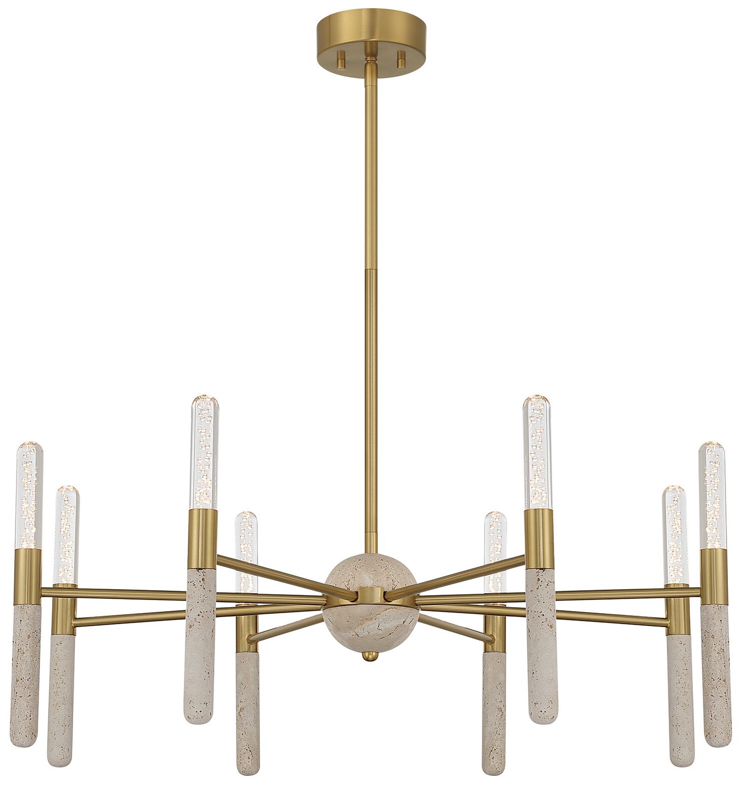 Image 3 Linden 8-Light Chandelier in Warm Brass more views