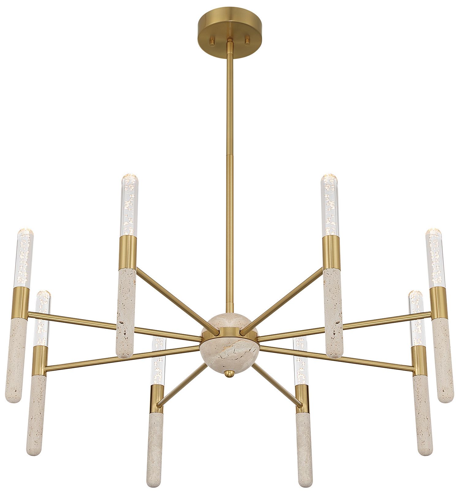 Image 4 Linden 8-Light Chandelier in Warm Brass more views