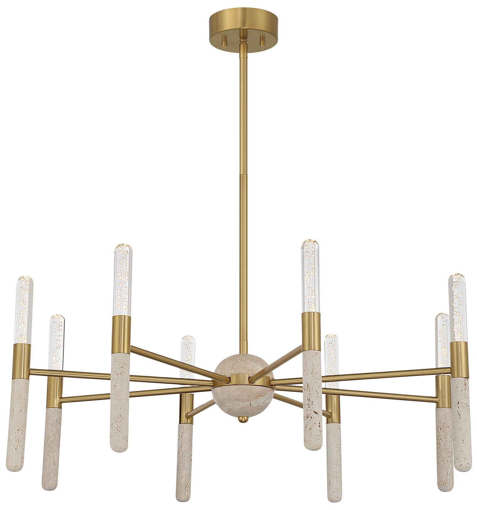 Image 5 Linden 8-Light Chandelier in Warm Brass more views