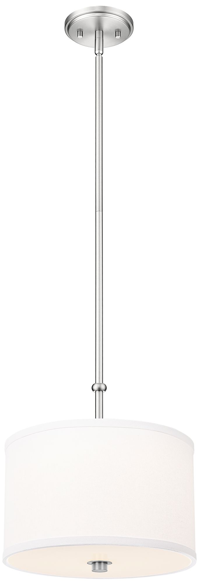 Image 2 Linden by Z-Lite 12 inch Brushed Nickel 1 Light Pendant