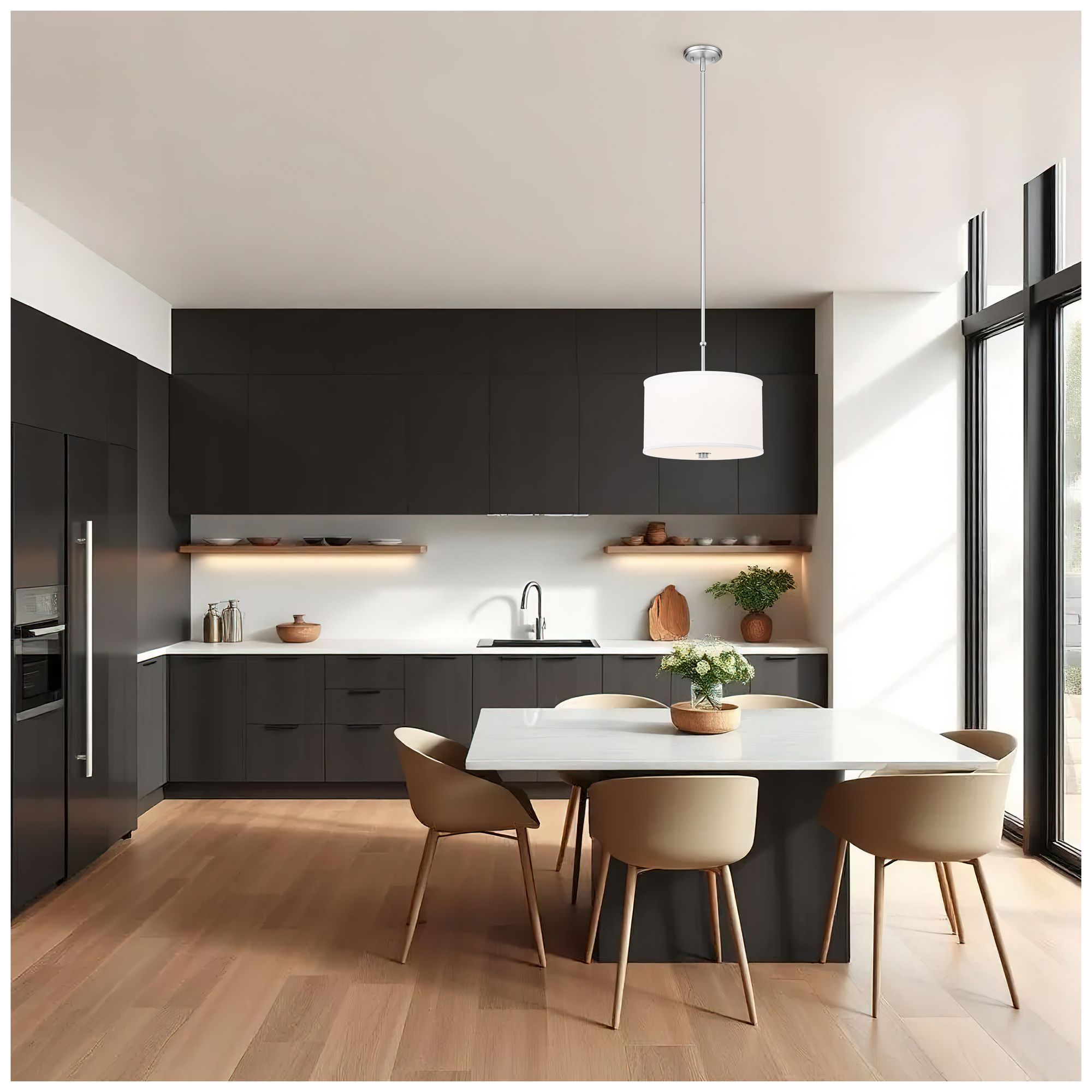 Image 3 Linden by Z-Lite 12 inch Brushed Nickel 1 Light Pendant more views