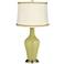 Linden Green Anya Table Lamp with Relaxed Wave Trim