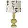 Linden Green Branches Drum Shade Apothecary Table Lamp