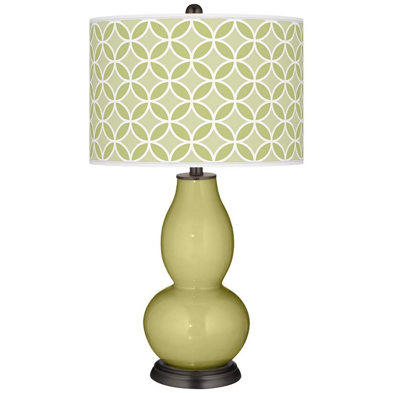 Image 1 Linden Green Circle Rings Double Gourd Table Lamp