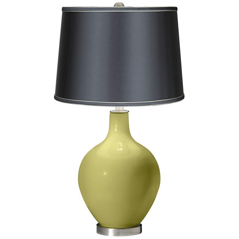 Image 1 Linden Green - Satin Dark Gray Shade Ovo Table Lamp