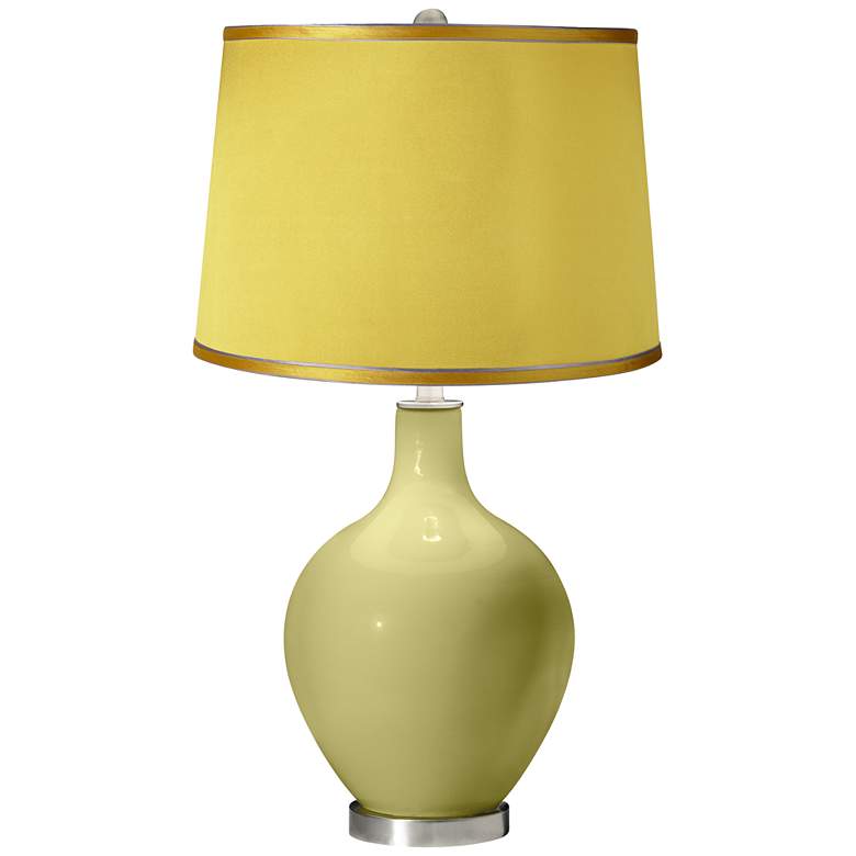 Image 1 Linden Green - Satin Yellow Shade Ovo Table Lamp