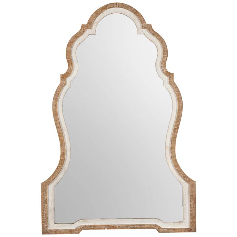 Image 1 Linden Light Brown and White 25 3/4" x 38" Wall Mirror