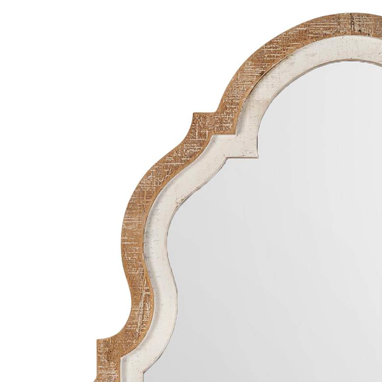 Image 2 Linden Light Brown and White 25 3/4" x 38" Wall Mirror more views